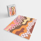 Abstract Swirls with Check Jigsaw Puzzle Gallery Image 2