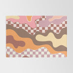 Abstract Swirls with Check Rug Gallery Image 2