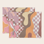 Abstract Swirls with Check Placemat Gallery Image 1