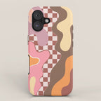Abstract Swirls with Check iPhone Case Gallery Image 1