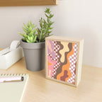 Abstract Swirls with Check Mini Art Print Gallery Image 2
