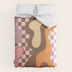 Abstract Swirls with Check Duvet Cover Gallery Image 6