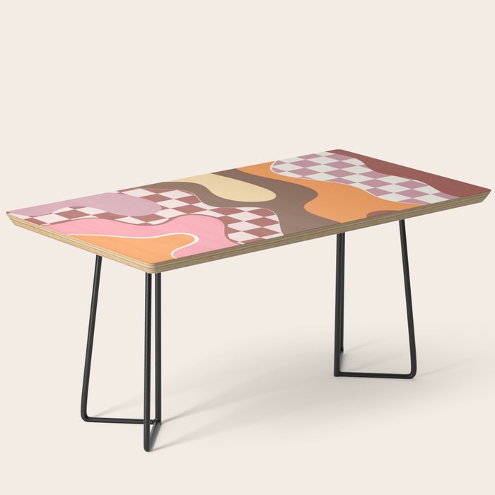 Abstract Swirls with Check Coffee Table Gallery Image 1