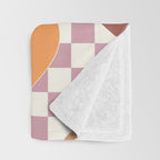 Abstract Swirls with Check Throw Blanket Gallery Image 3