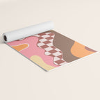 Abstract Swirls with Check Yoga Mat Gallery Image 2