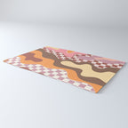 Abstract Swirls with Check Rug Gallery Image 3