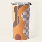 Abstract Swirls with Check Travel Mug Gallery Image 2