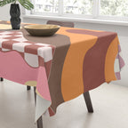 Abstract Swirls with Check Tablecloth Gallery Image 3