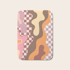 Abstract Swirls with Check Bath Mat Gallery Image 1