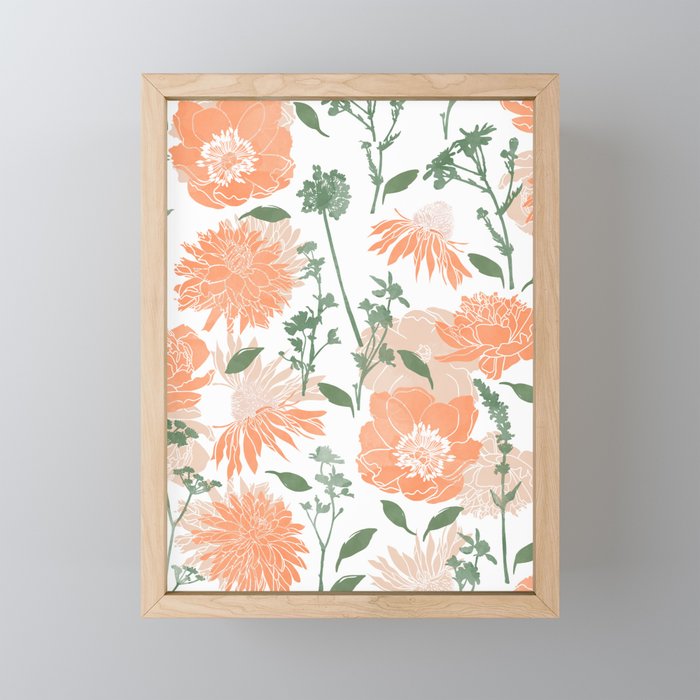 Modern floral blooms PGM5 Mini Art Print Gallery Image 1