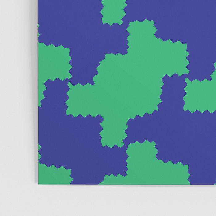  Ocean Crinkle Houndstooth Poster Gallery Image 3