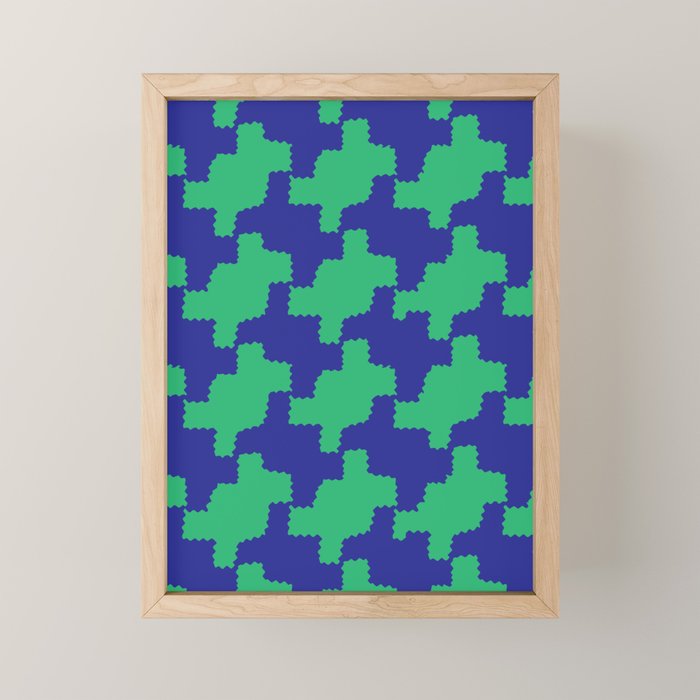  Ocean Crinkle Houndstooth Mini Art Print Gallery Image 1