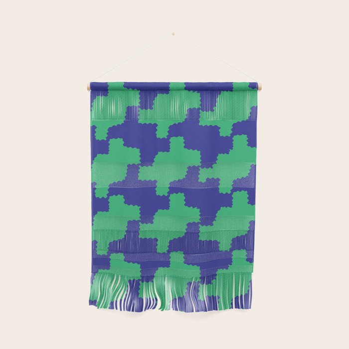  Ocean Crinkle Houndstooth Wall Hanging Gallery Image 1