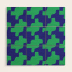  Ocean Crinkle Houndstooth Wood Wall Art Gallery Image 1
