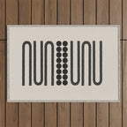 Abstract Woodblock Art Outdoor Rug Gallery Image 1