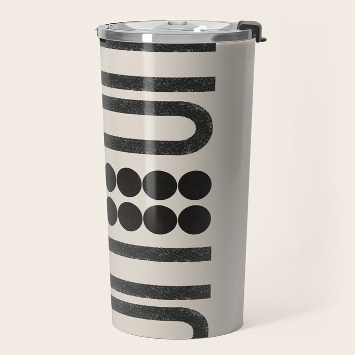 Abstract Woodblock Art Travel Mug Gallery Image 2