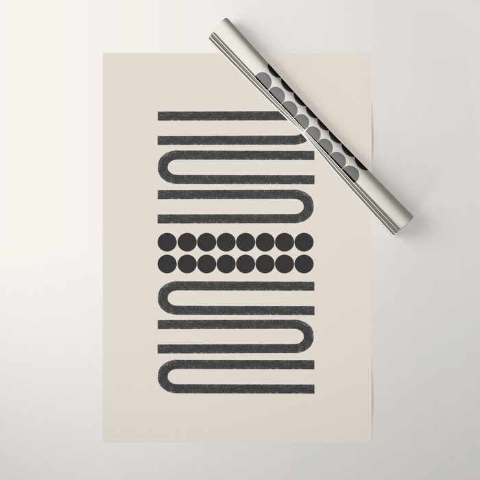 Abstract Woodblock Art Wrapping Paper Gallery Image 1