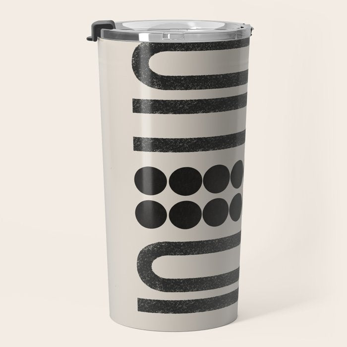 Abstract Woodblock Art Travel Mug Gallery Image 3