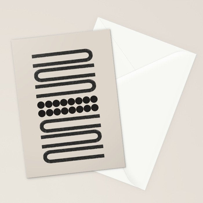 Abstract Woodblock Art Stationery Card Gallery Image 2