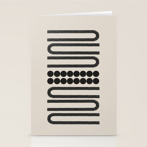 Abstract Woodblock Art Stationery Card Gallery Image 2