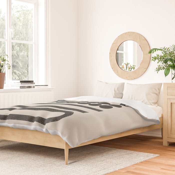 Abstract Woodblock Art Duvet Cover Gallery Image 2