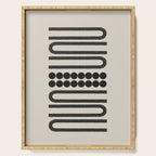 Abstract Woodblock Art Serving Tray Gallery Image 1