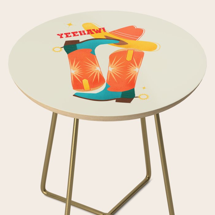 Yeehaw! Bright Cowboy Boots Side Table Gallery Image 2