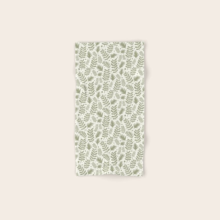 Modern Foliage . Lush Green Bath Towel Gallery Image 1