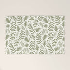 Modern Foliage . Lush Green Welcome Mat Gallery Image 1