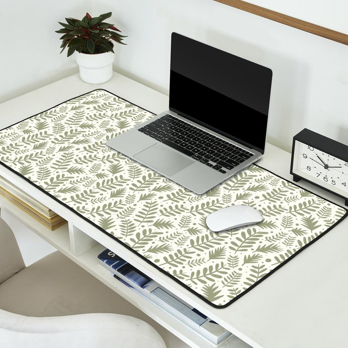Modern Foliage . Lush Green Desk Mat Gallery Image 2