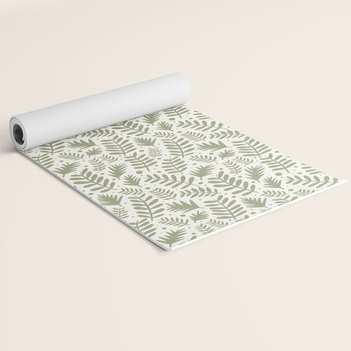 Modern Foliage . Lush Green Yoga Mat Gallery Image 2