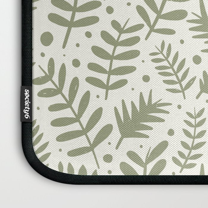Modern Foliage . Lush Green Laptop Sleeve Gallery Image 3
