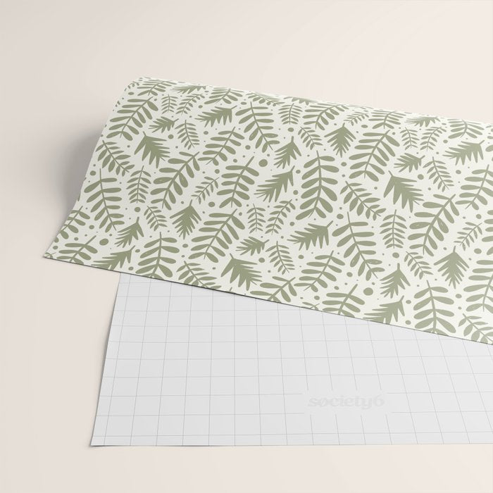 Modern Foliage . Lush Green Wrapping Paper Gallery Image 2