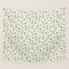 Modern Foliage . Lush Green Wall Tapestry Gallery Image 4