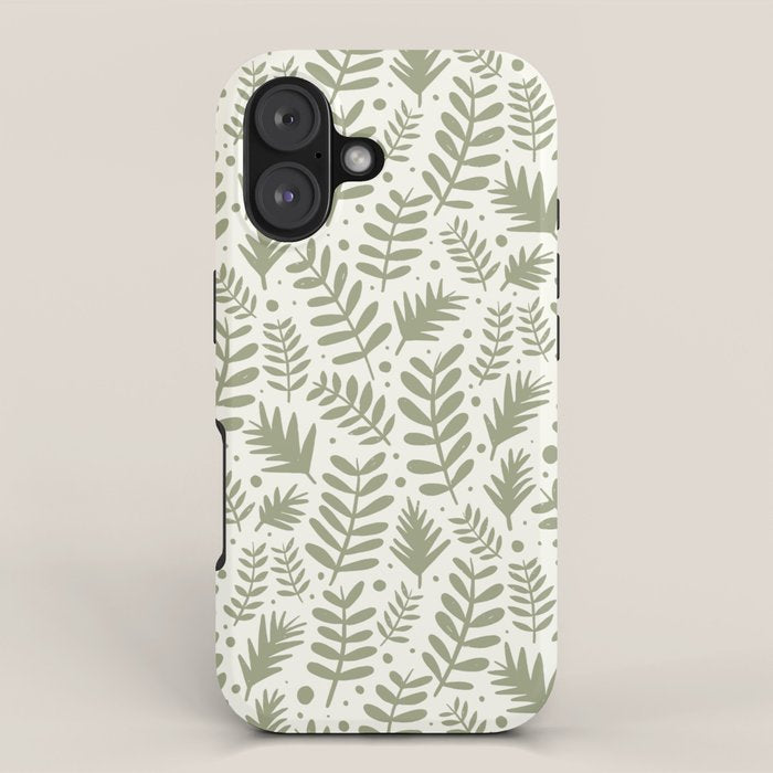 Modern Foliage . Lush Green iPhone Case Gallery Image 1