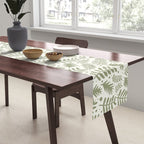 Modern Foliage . Lush Green Table Runner Gallery Image 2