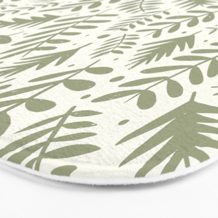 Modern Foliage . Lush Green Bath Mat Gallery Image 3