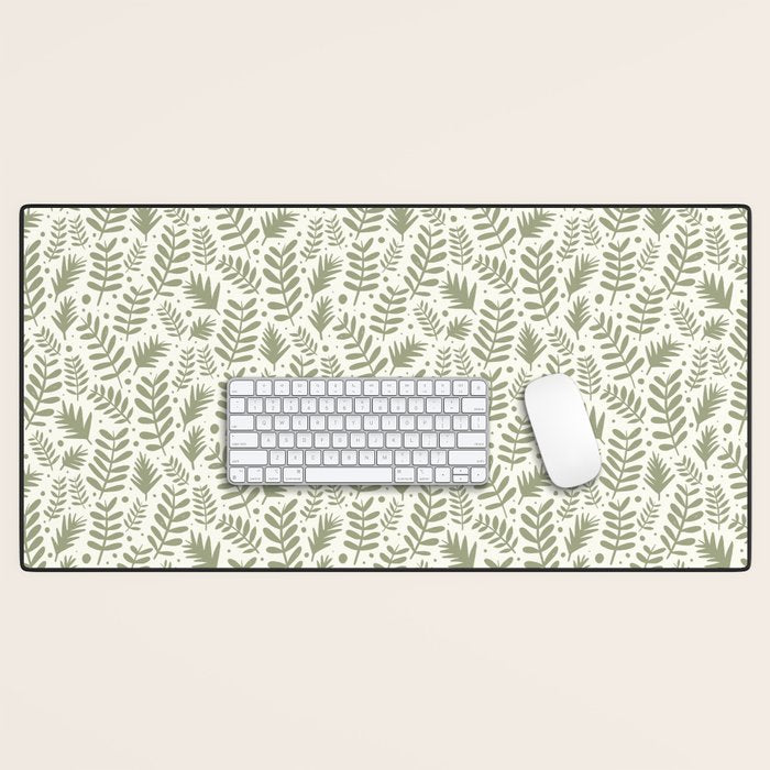 Modern Foliage . Lush Green Desk Mat Gallery Image 1