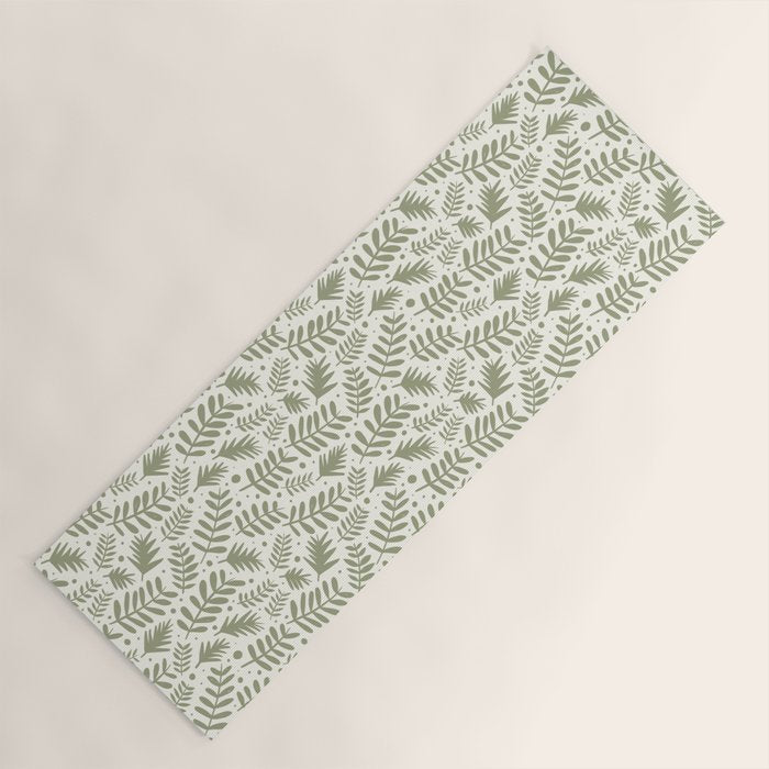 Modern Foliage . Lush Green Yoga Mat Gallery Image 1