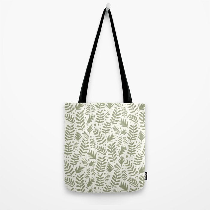 Modern Foliage . Lush Green Tote Bag Gallery Image 2