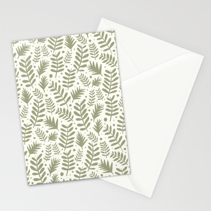 Modern Foliage . Lush Green Stationery Card Gallery Image 2