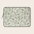 Modern Foliage . Lush Green Laptop Sleeve Gallery Image 1