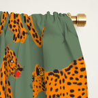 Modern Tigers with red lips illustration  Window Curtain Gallery Image 2