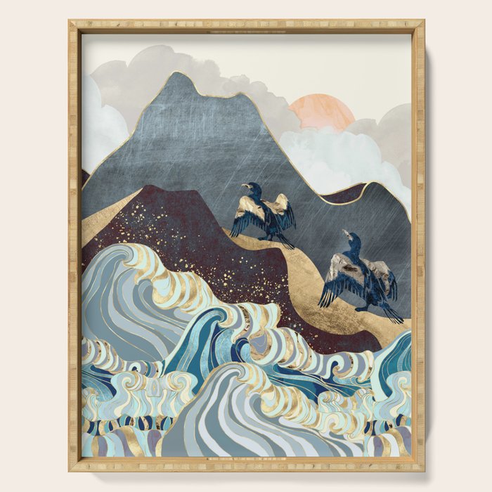 Metallic Waves Serving Tray Gallery Image 1