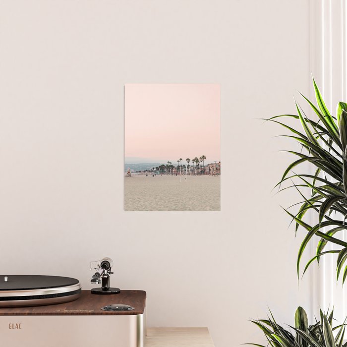 California Pink Beach Sunset Photography Poster Gallery Image 2