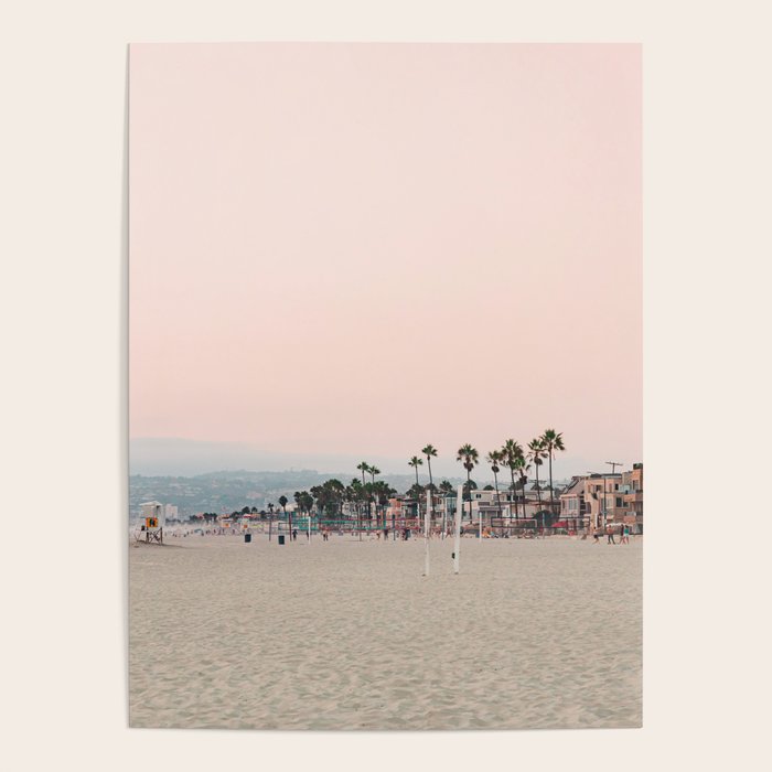 California Pink Beach Sunset Photography Poster Gallery Image 4