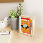 All is Fair in Love and War Vintage Matchbox Tropical Orange Palette with Leopard Mini Art Print Gallery Image 2