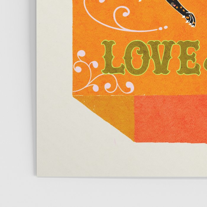 All is Fair in Love and War Vintage Matchbox Tropical Orange Palette with Leopard Poster Gallery Image 3