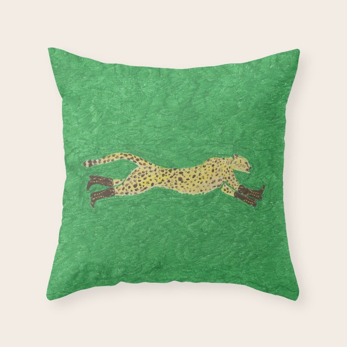 Florence the Cowgirl Cheetah Throw Pillow Gallery Image 6