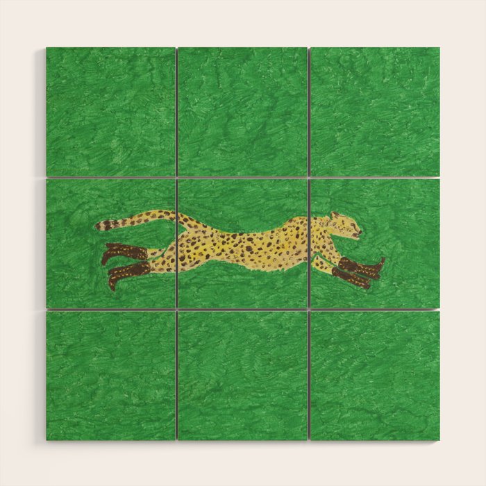 Florence the Cowgirl Cheetah Wood Wall Art Gallery Image 1